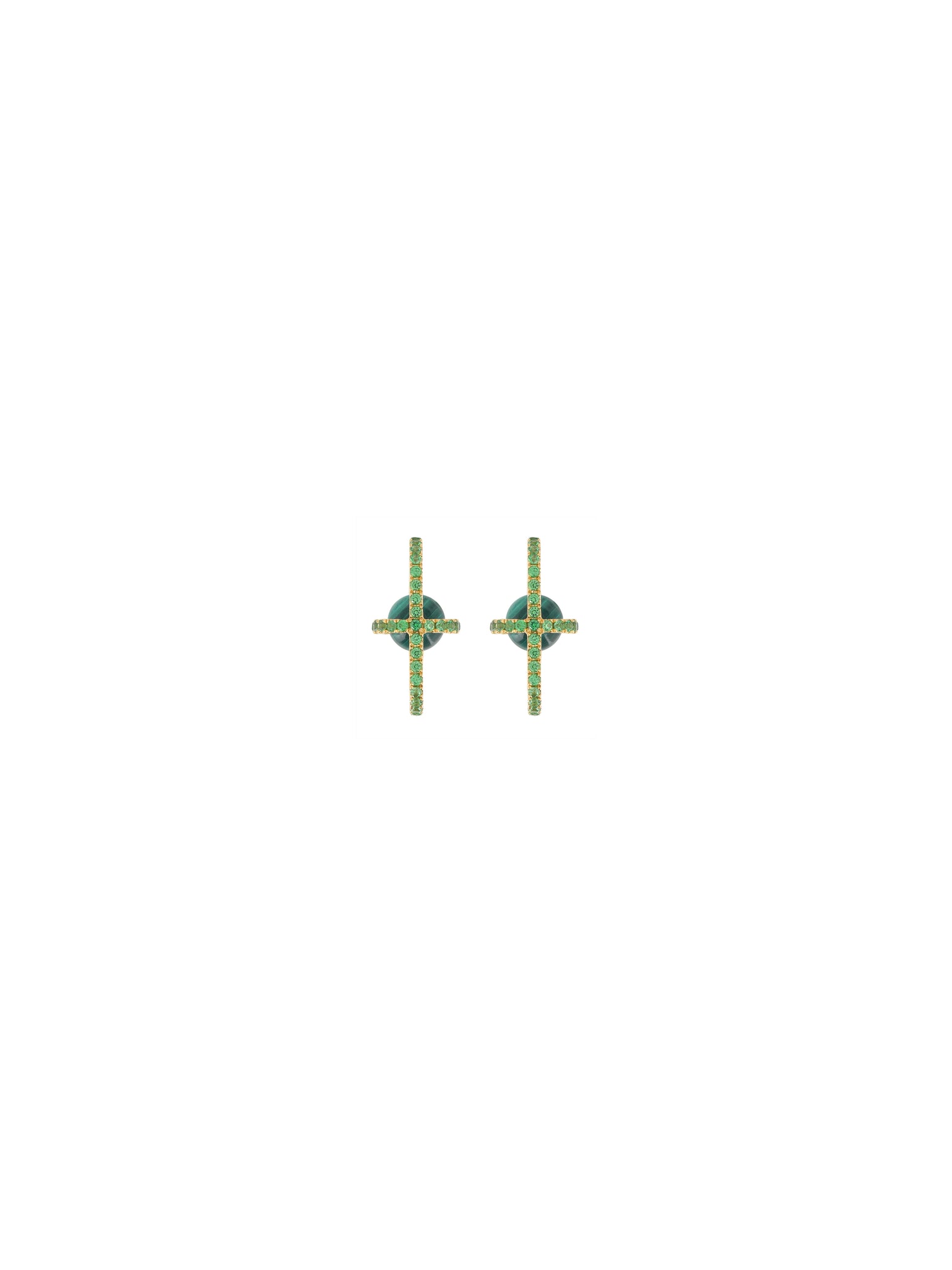 Allegory Pavé Green Stud Earrings