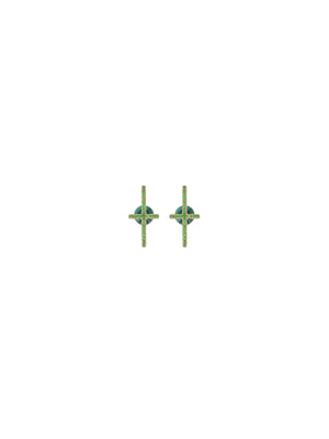 Allegory Pavé Green Stud Earrings