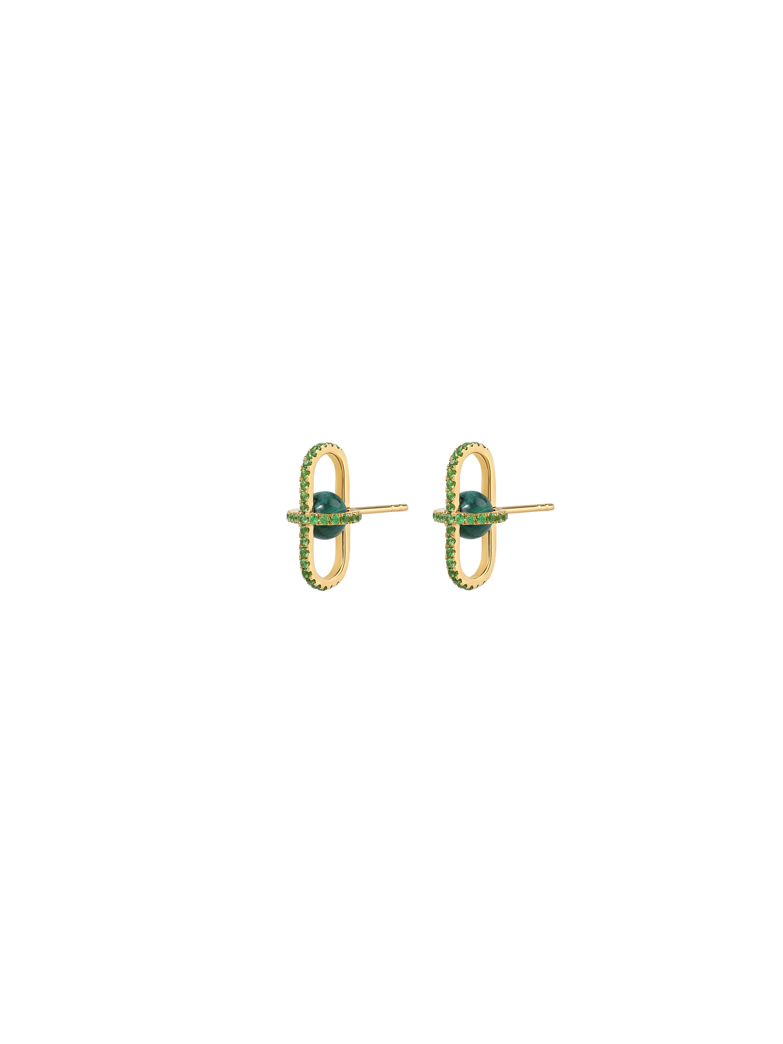 Allegory Pavé Green Stud Earrings