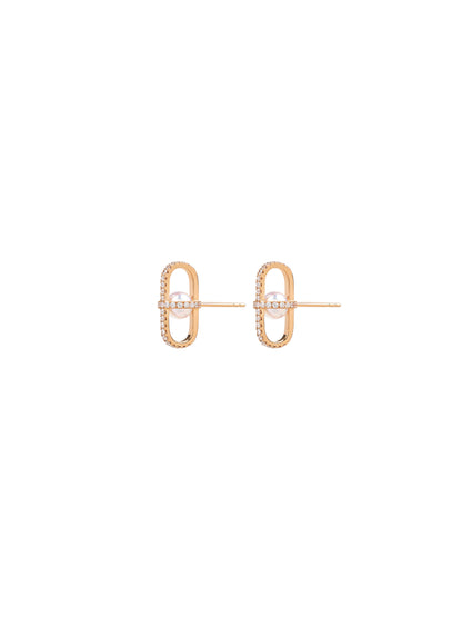 Allegory Pavé Pearl Stud Earrings