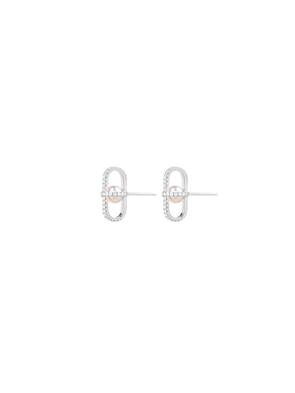 Allegory Pavé Pearl Stud Earrings