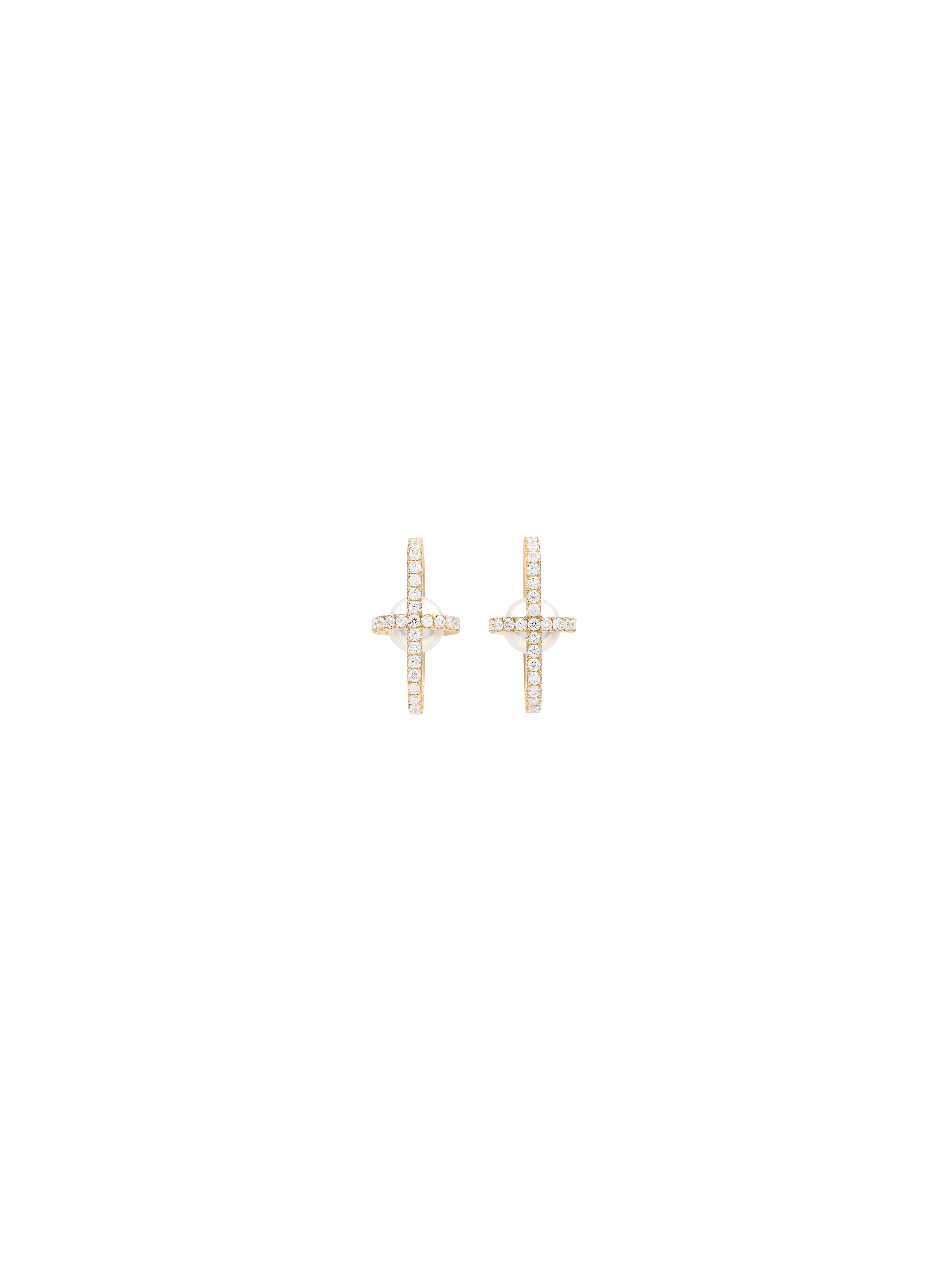 Allegory Pavé Pearl Stud Earrings