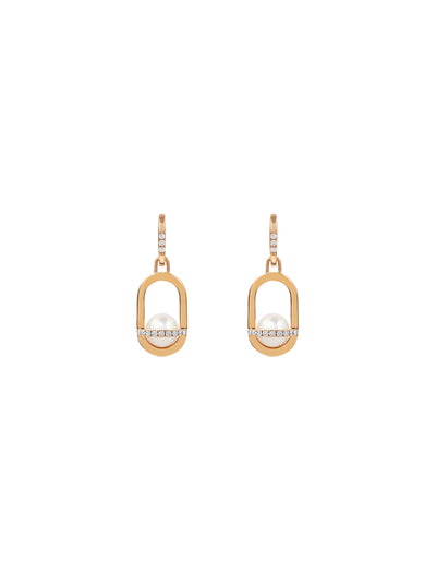 Allegory Pavé Pearl Pendant Drop Earrings