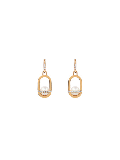 Allegory Pavé Pearl Pendant Drop Earrings