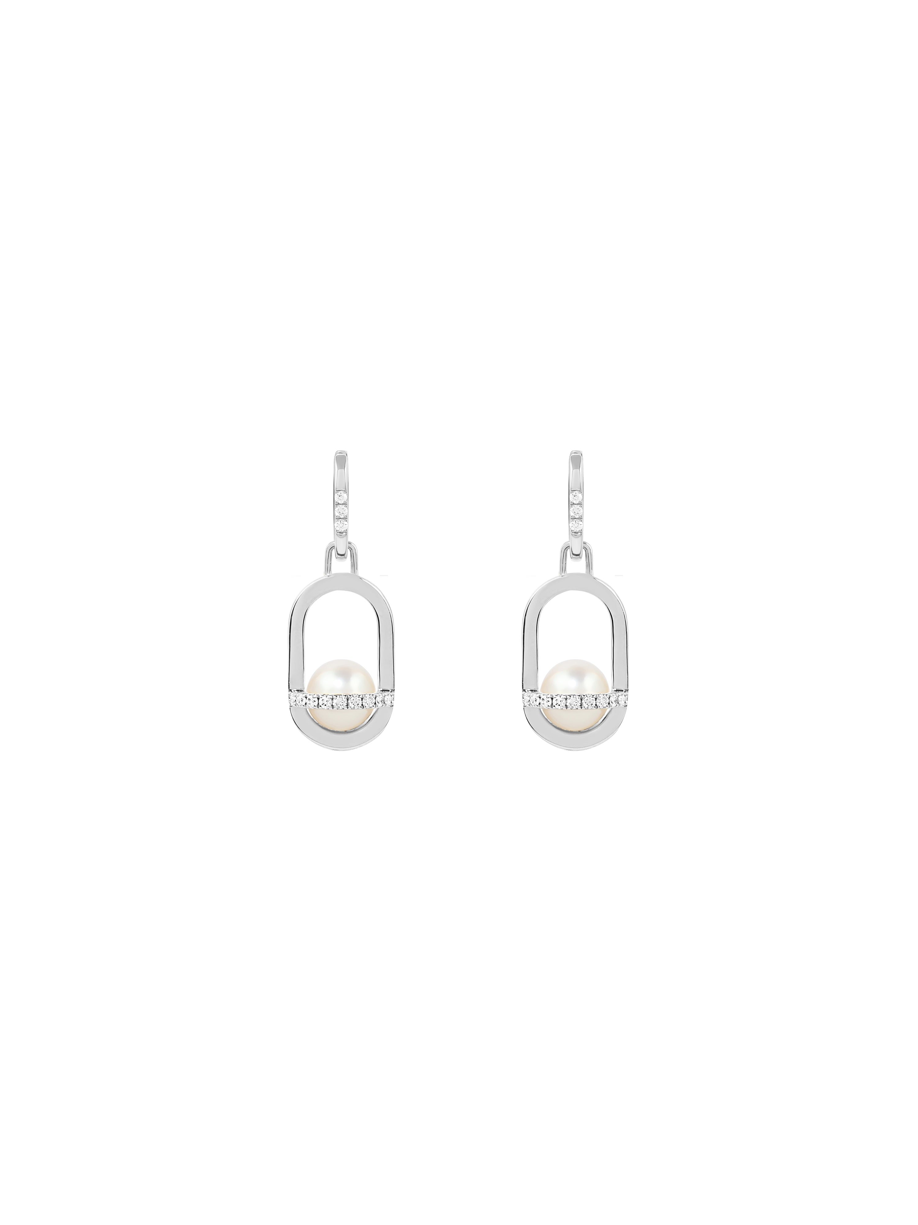 Allegory Pavé Pearl Pendant Drop Earrings