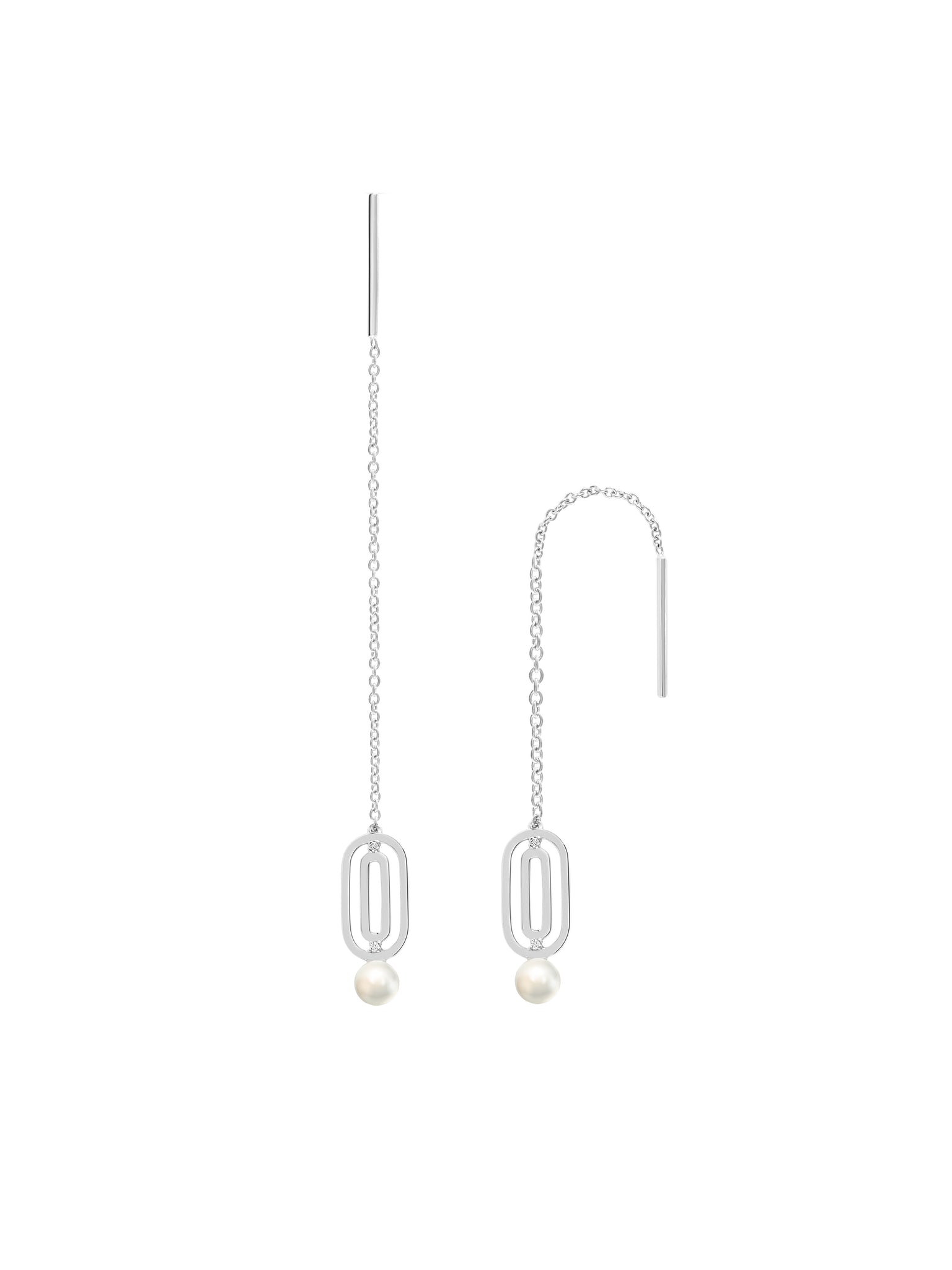 Anagram Pearl Threader Earrings