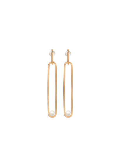 Inversion Pearl Drop Earrings