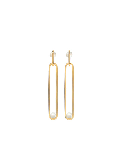 Inversion Pearl Drop Earrings