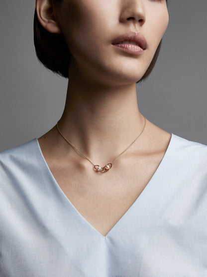 Inversion Pavé Pearl Necklace