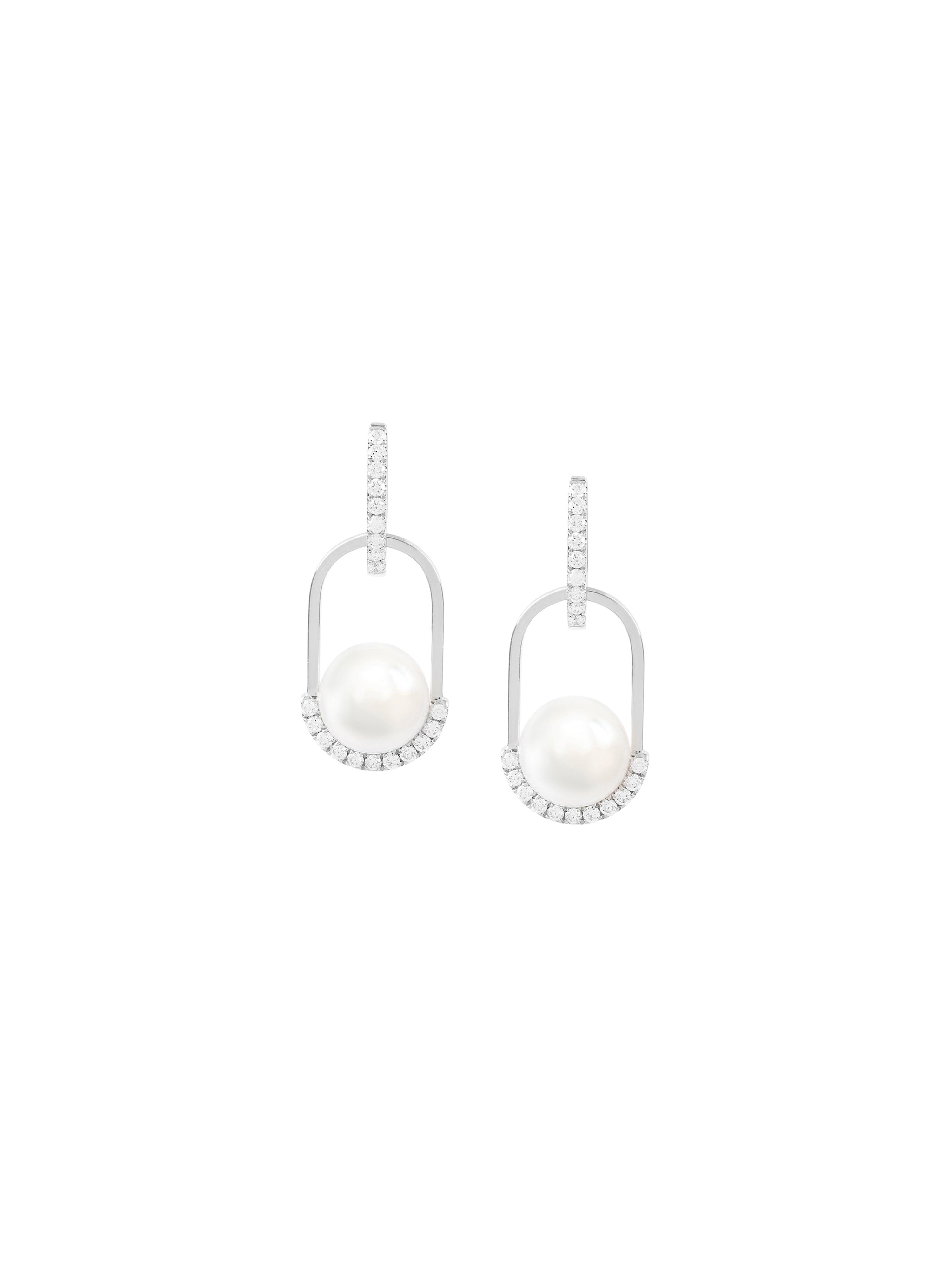 Rhyme Pearl Pendant Drop Earrings