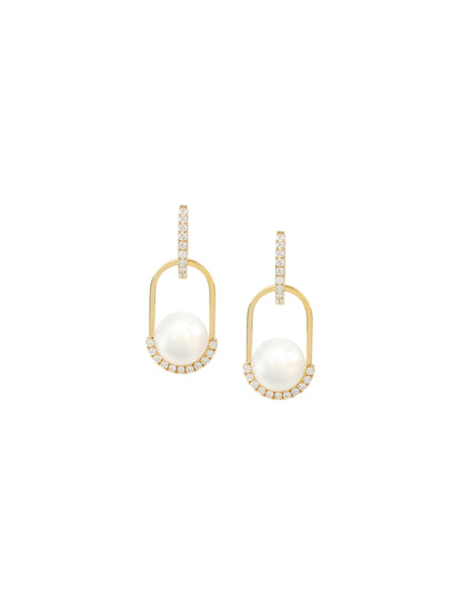 Rhyme Pearl Pendant Drop Earrings