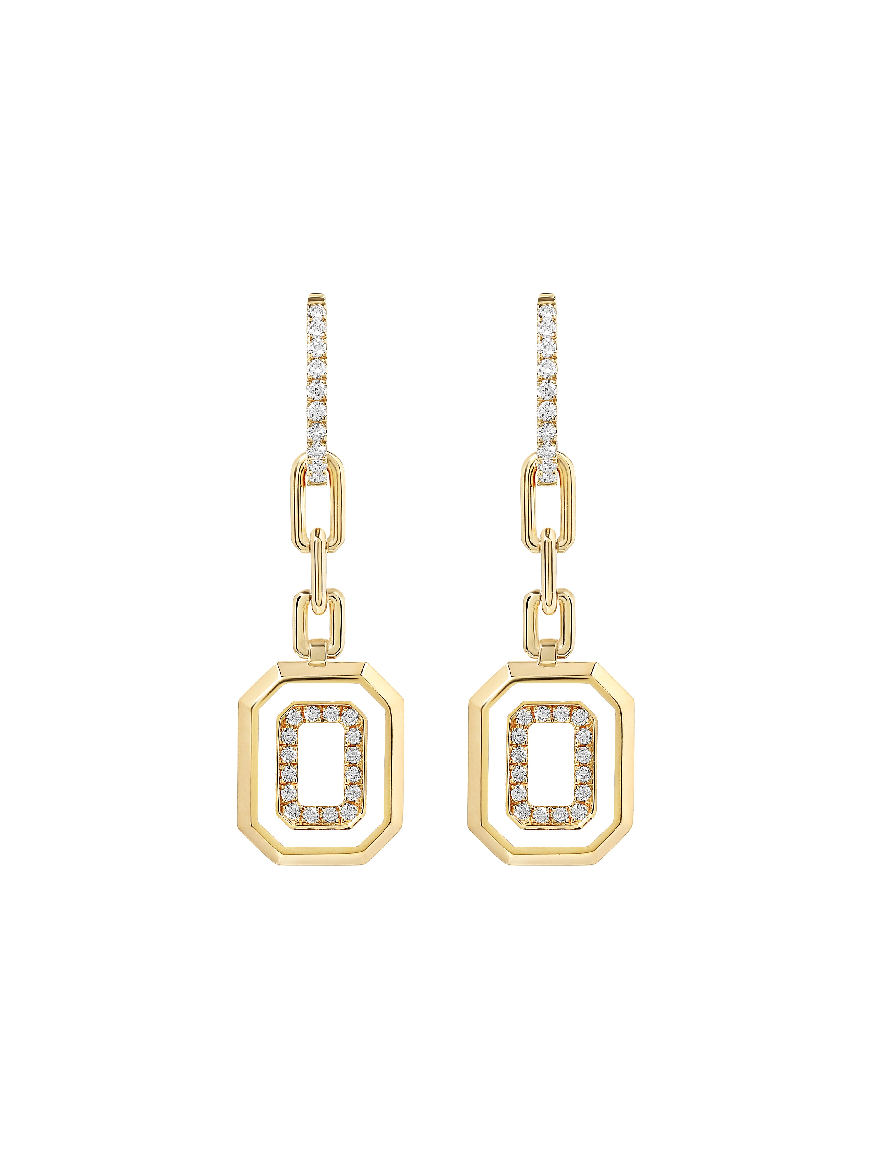 Azar Bone White Pendant Drop Earrings