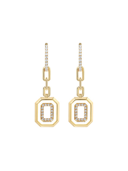 Azar Bone White Pendant Drop Earrings