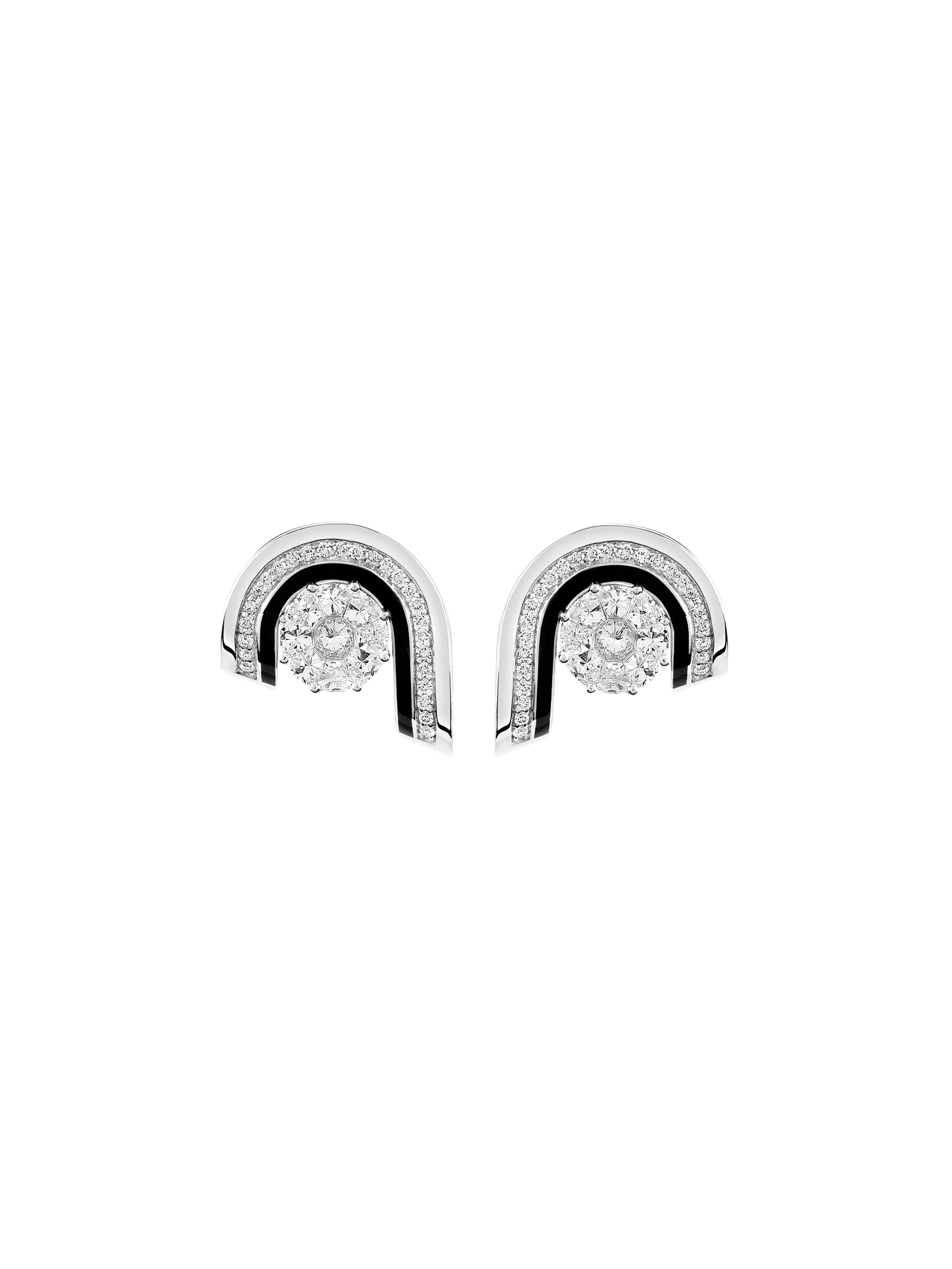 Dias Brilliant Jet Black Earrings