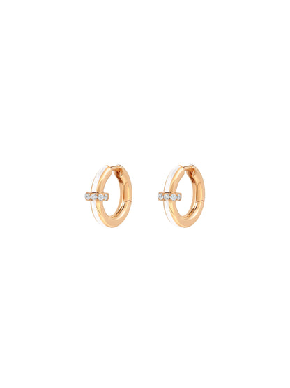 Idris Minor Bone White Hoop Earrings