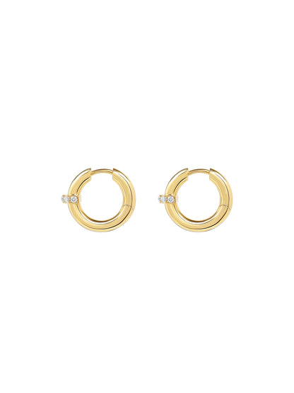 Idris Minor Jet Black Hoop Earrings