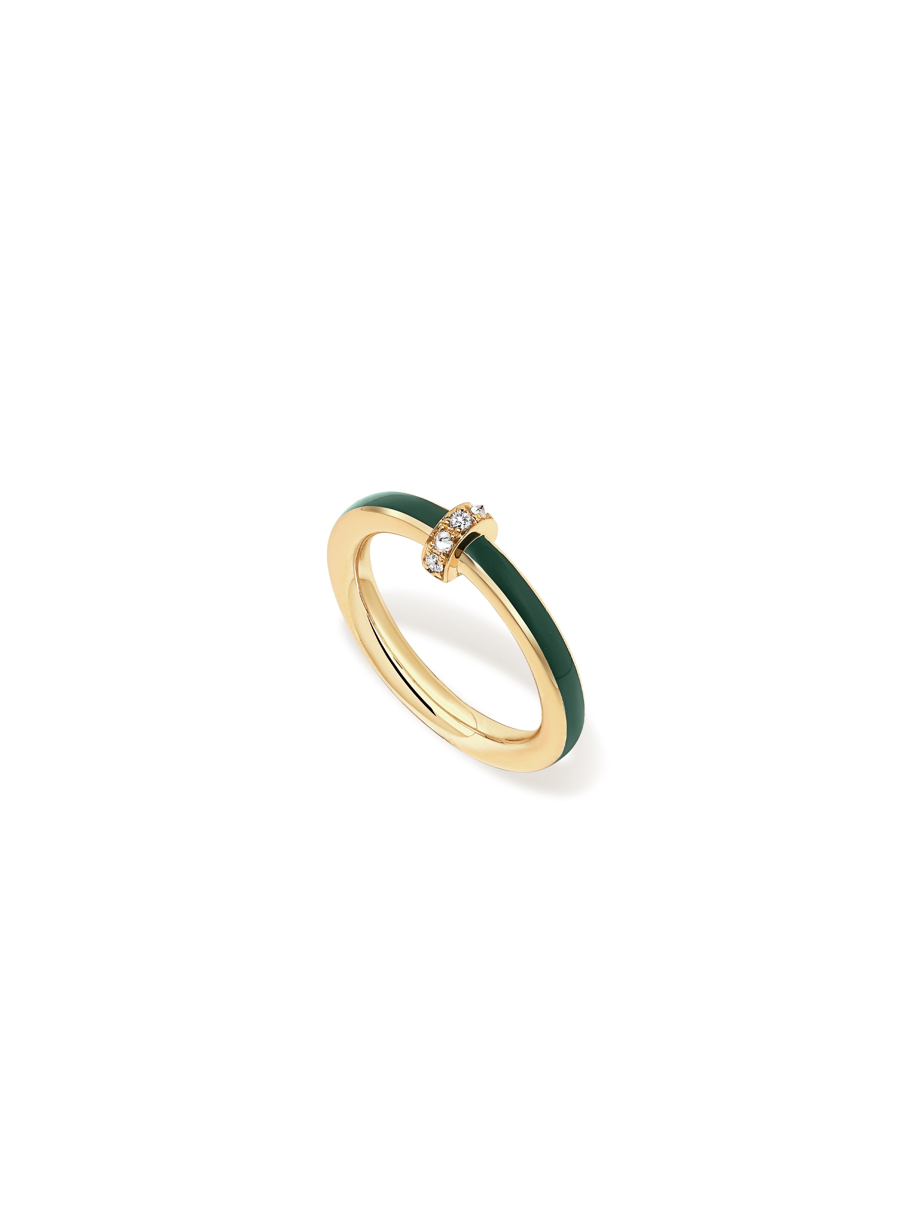 Gold hot sale green ring