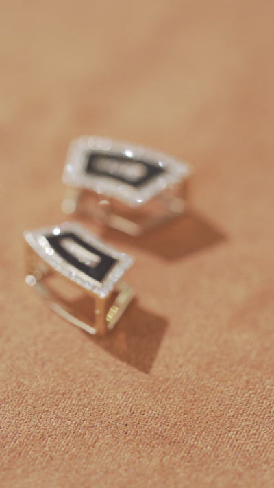 Tabei Jet Black Earrings