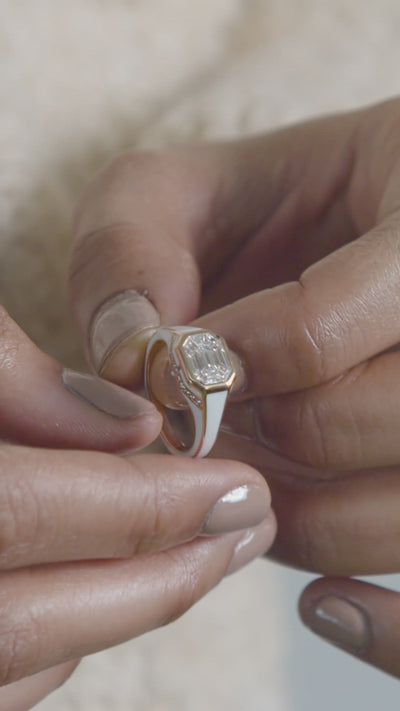 Cabot Bone White Ring